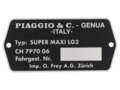 Plaque signalétique CH7P7006 (sans numéro) | Puch Super Maxi LG2 Plaque signalétique CH7P7006 (sans numéro) | Puch Super Maxi LG2