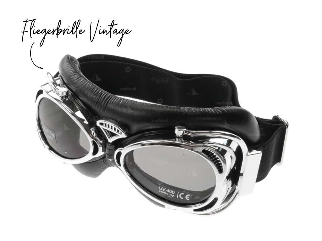 Fliegerbrille Vintage Chrom Fliegerbrille Vintage Chrom