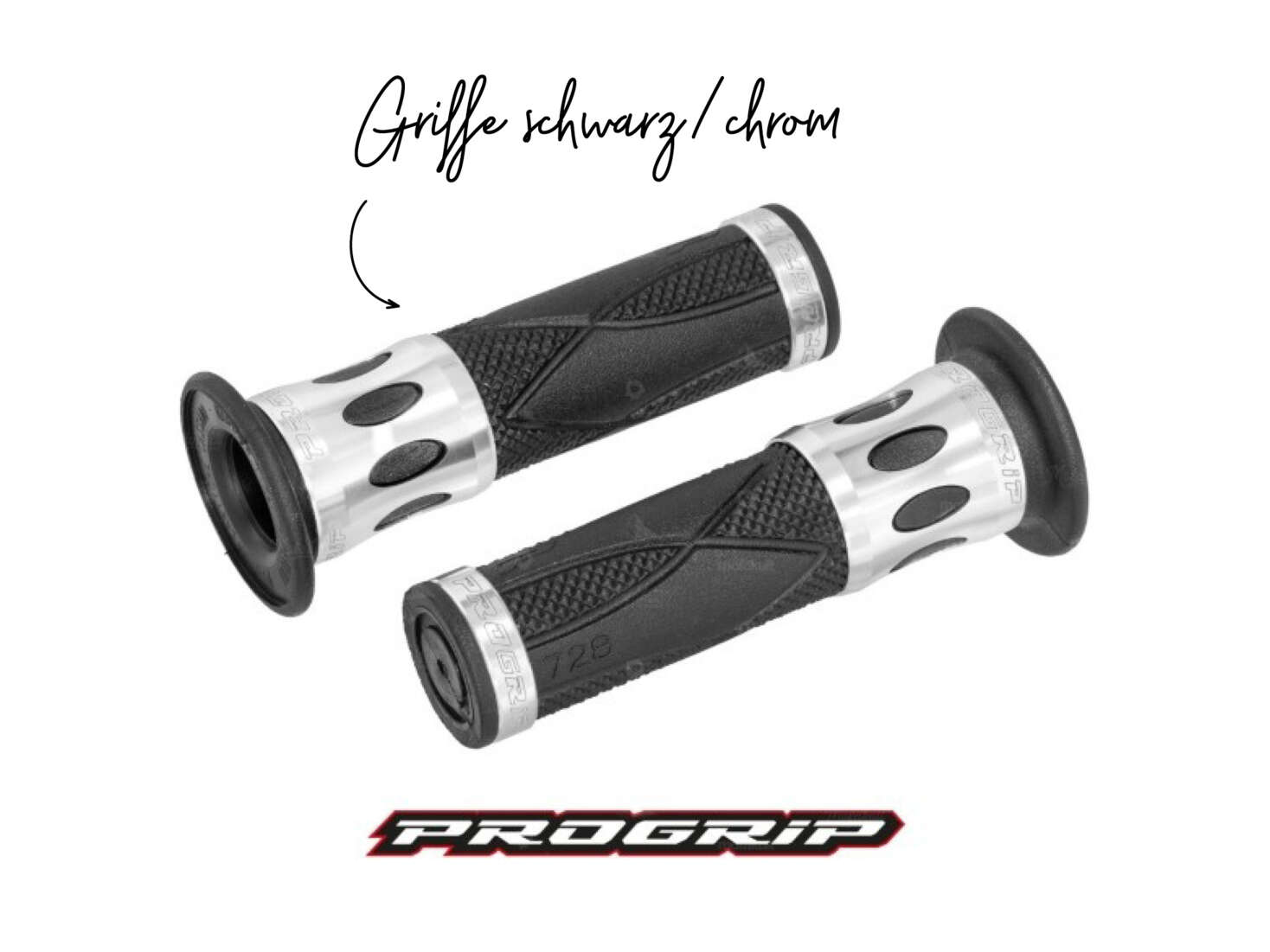 Griffe ProGrip 728 silber eloxiert Griffe ProGrip 728 silber eloxiert