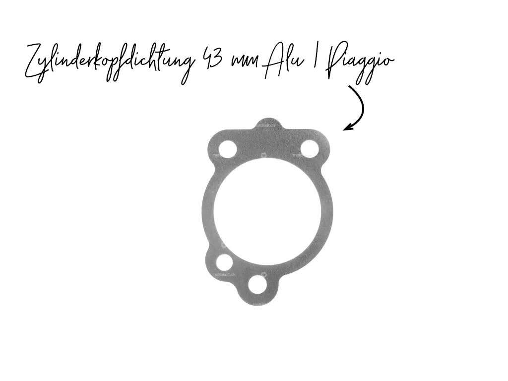 Zylinderkopfdichtung 43 mm Alu Piaggio Ciao, SI, Bravo Boxer Zylinderkopfdichtung 43 mm Alu Piaggio Ciao, SI, Bravo Boxer