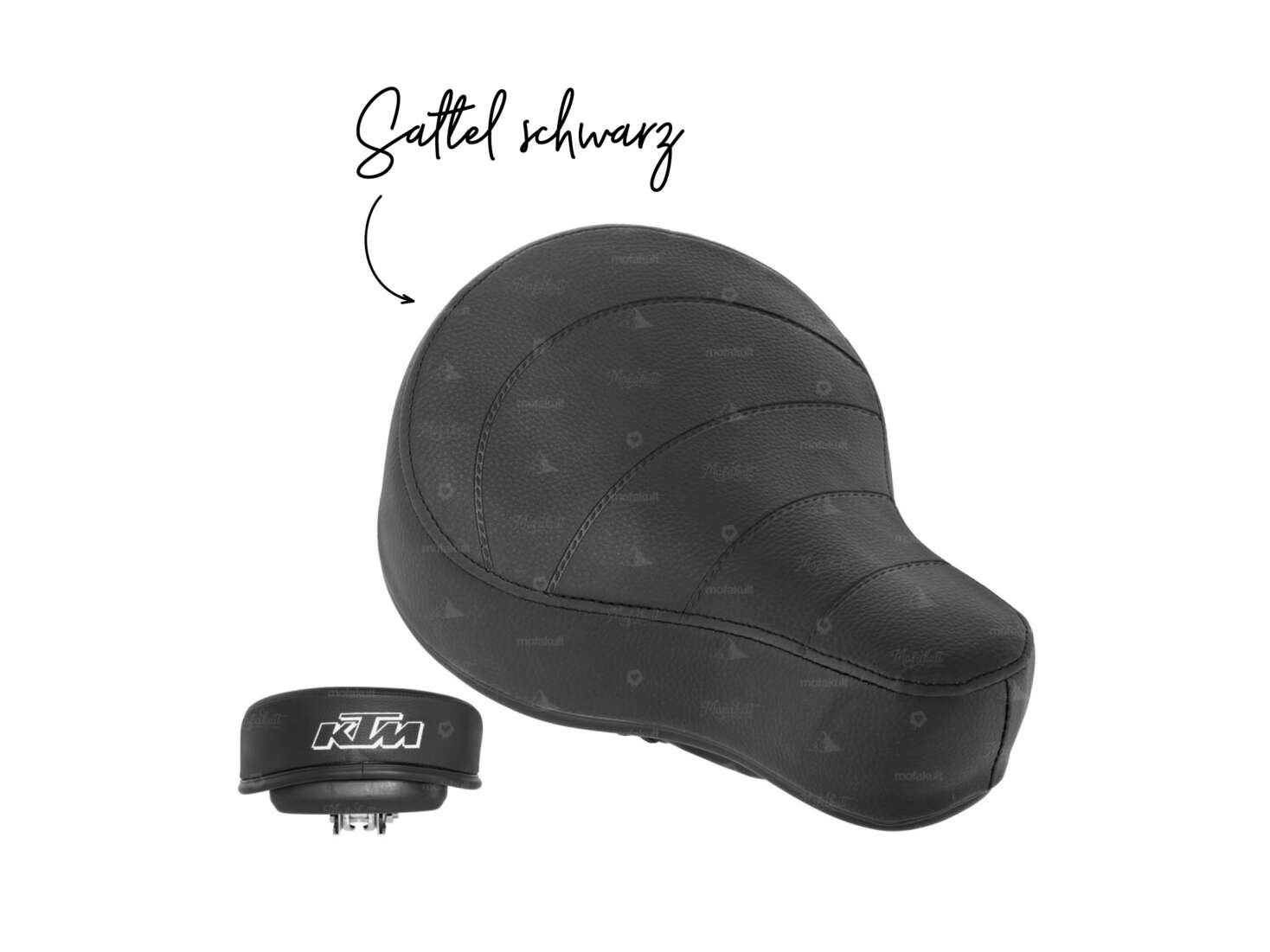 Sattel schwarz «KTM» Schriftzug Sattel schwarz «KTM» Schriftzug