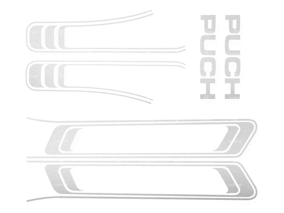 Adhesive set tank & frame chrome (1A quality) Foil plot | Puch Maxi S Carousel Image 1