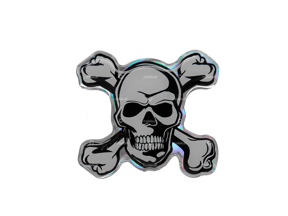 Gel adhésif tête de mort 3D Carousel Image 1