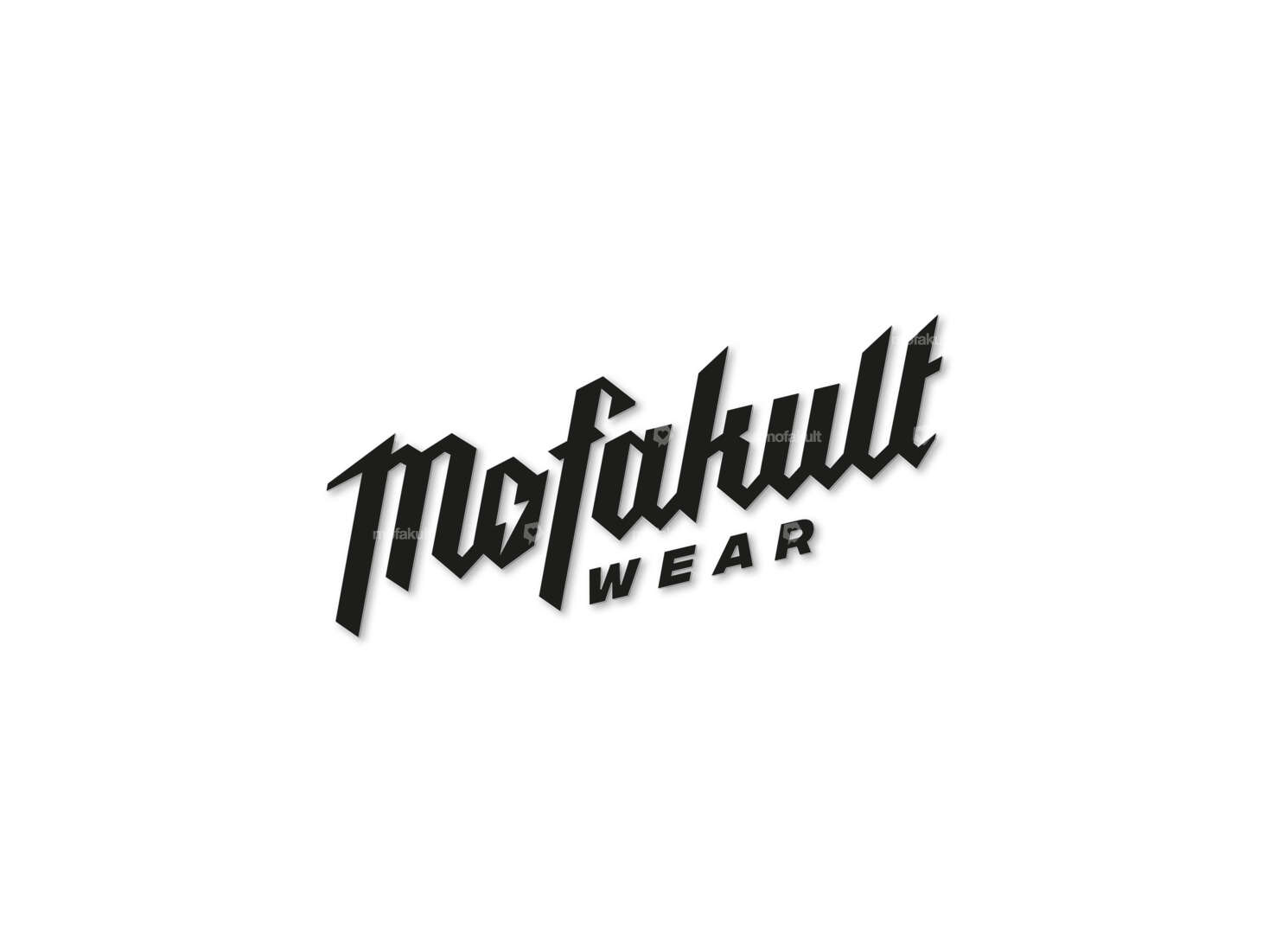 Autocollant "Mofakultwear" noir 80 x 43 mm Carousel Image 1