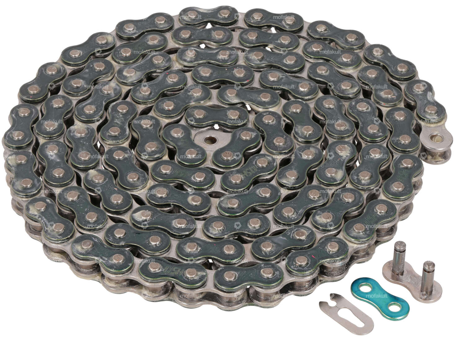 CYC drive chain metallic blue 415H (reinforced) 128L Carousel Image 1