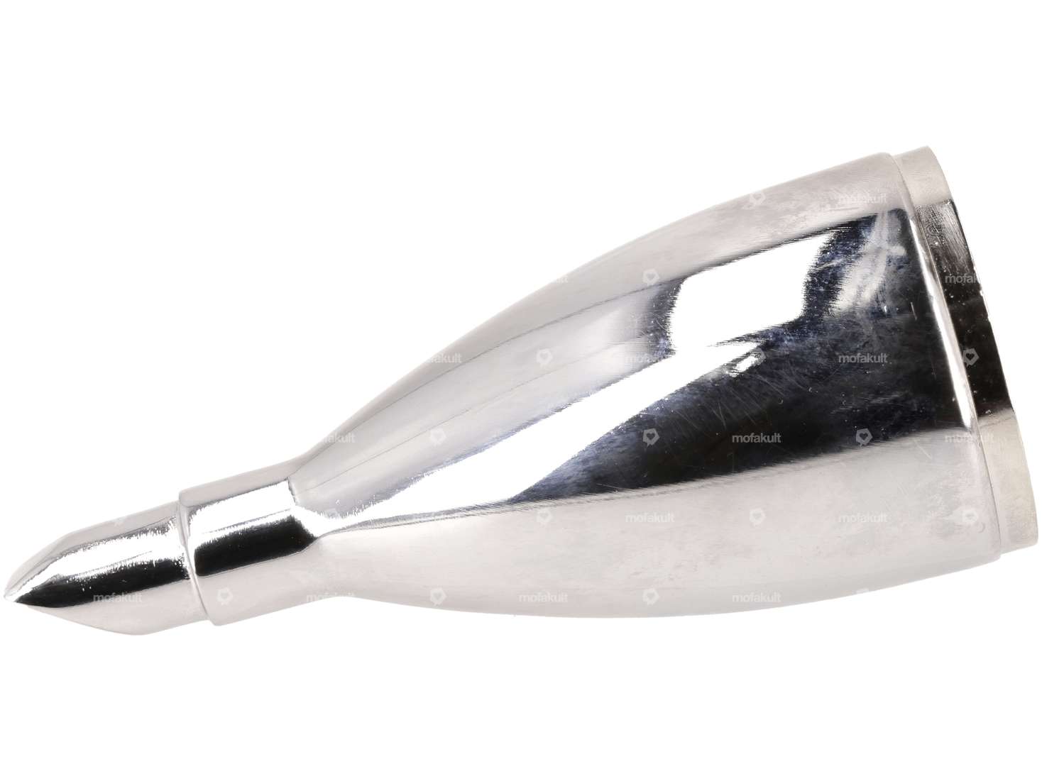 Endstück Auspuff Flöte 65 mm seitlich abgehend Chrom Carousel Image 3