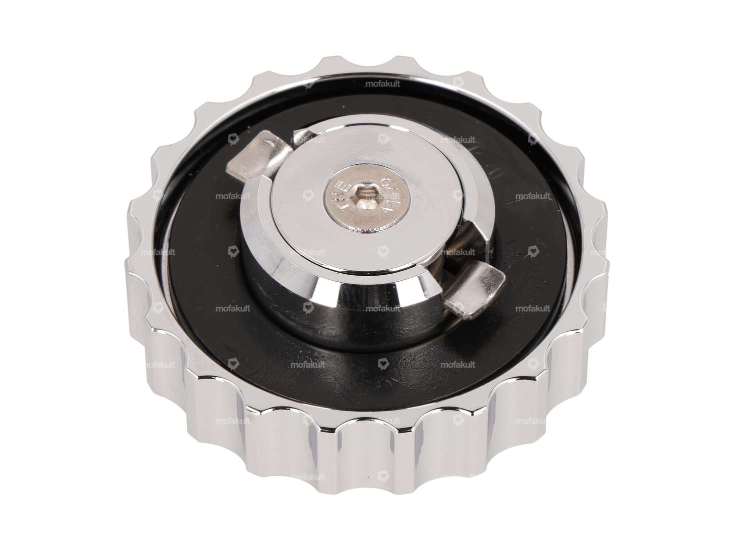 66HEROES Bouchon de réservoir "Pony" baïonnette 30 mm chrome Carousel Image 2