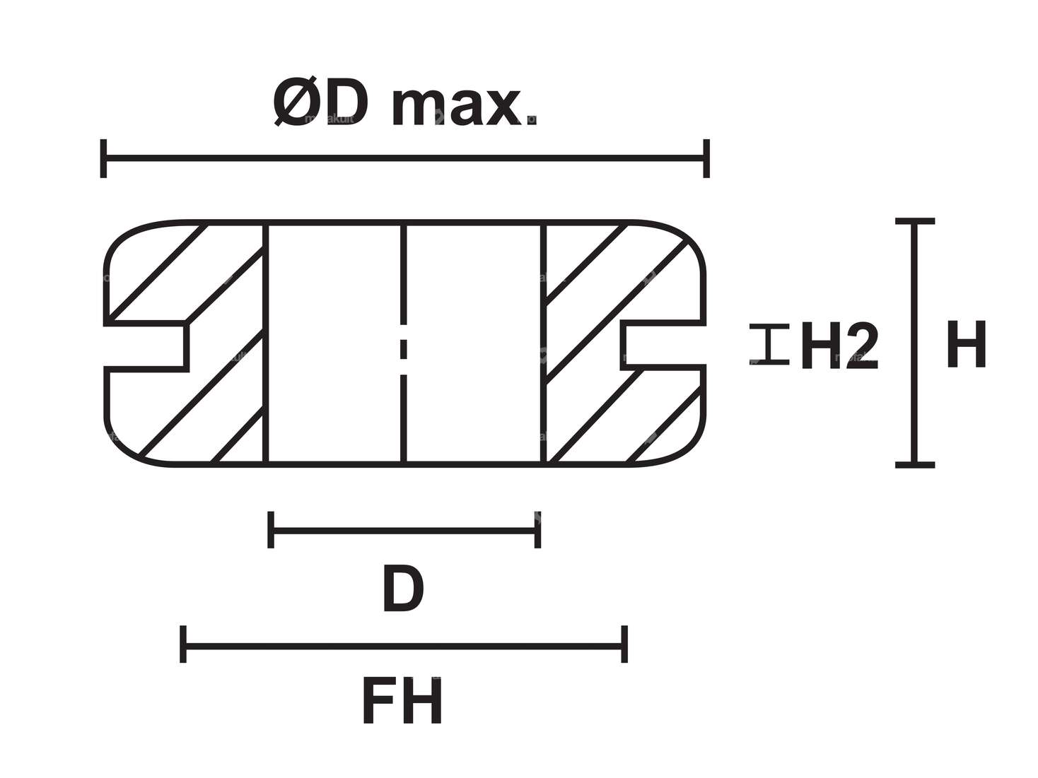 Kabeldurchführungstülle Ø 9 / 11 mm PVC Carousel Image 2
