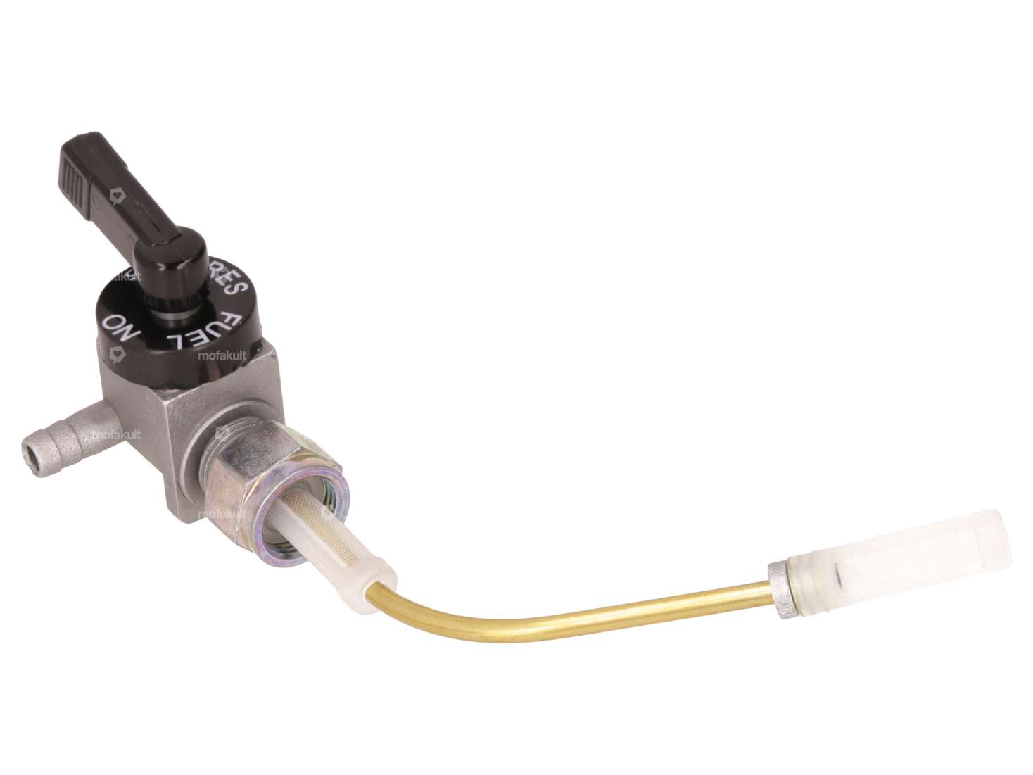 OMG Benzinhahn horizontal M12x1 beschriftet (mit Überwurfmutter) unten abgehend Carousel Image 2