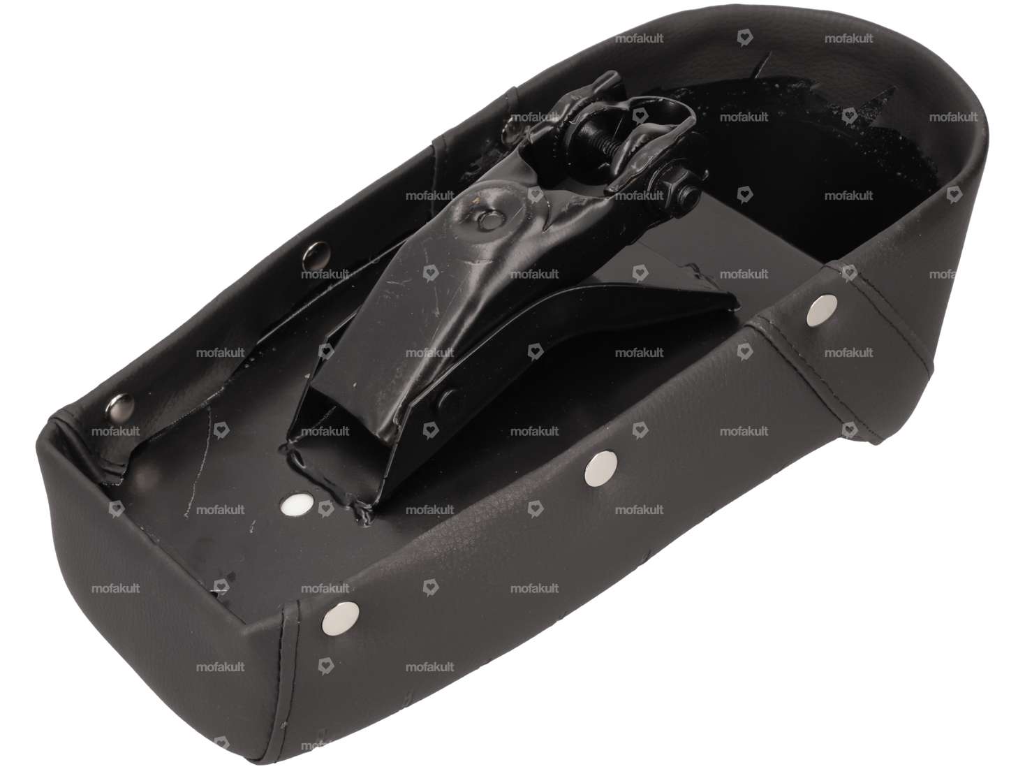 Banc avec rivets à ressort noir Carousel Image 2