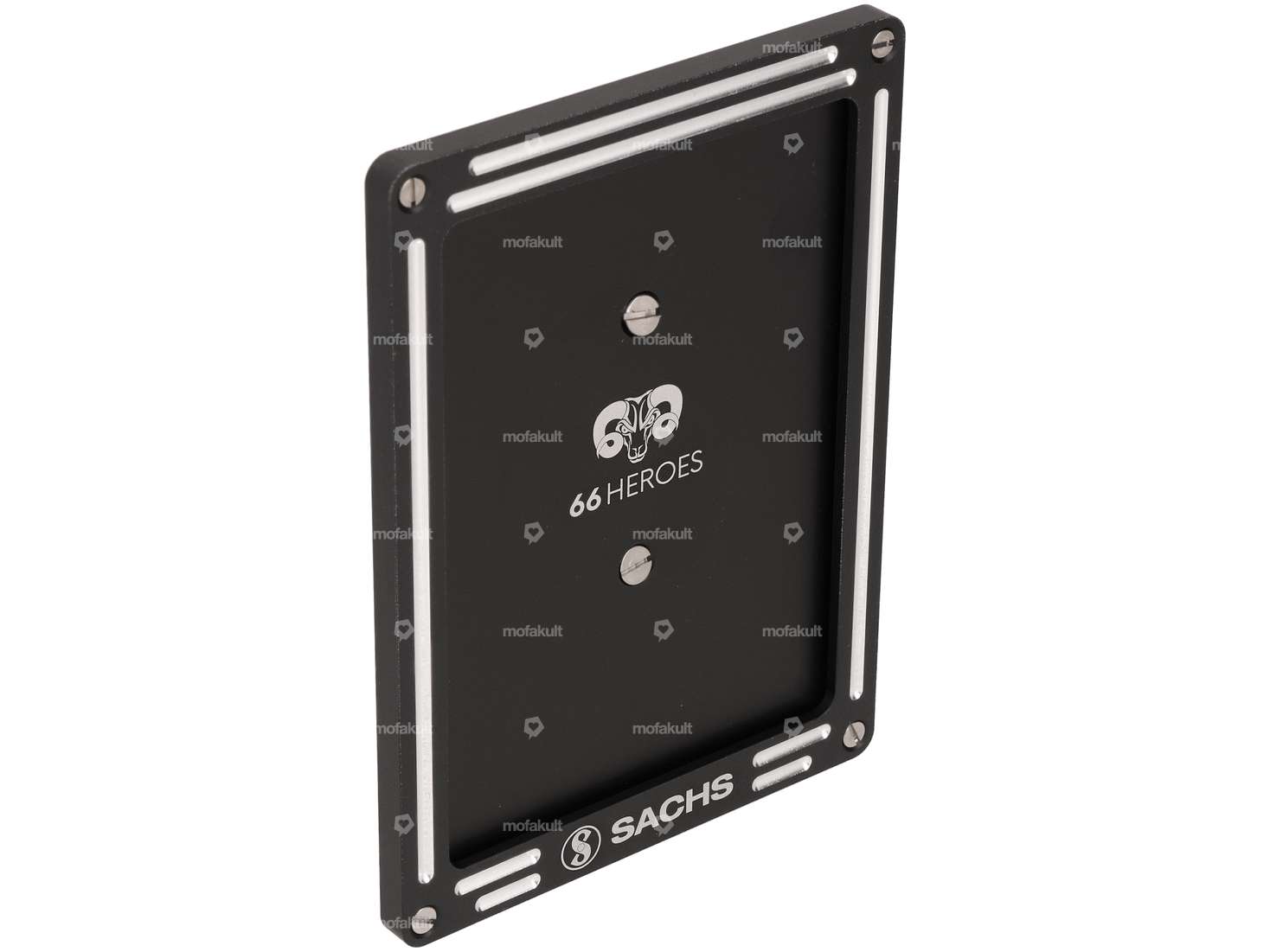 66HEROES Nummernrahmen Custom «Sachs» schwarz (CH-Version) Carousel Image 1