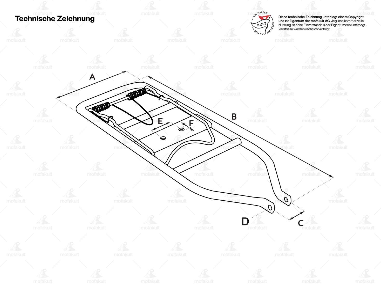 GPO Porte-bagages Inox (qualité 1A) | Puch Maxi S, Supermaxi LG1 / LG2 Carousel Image 2