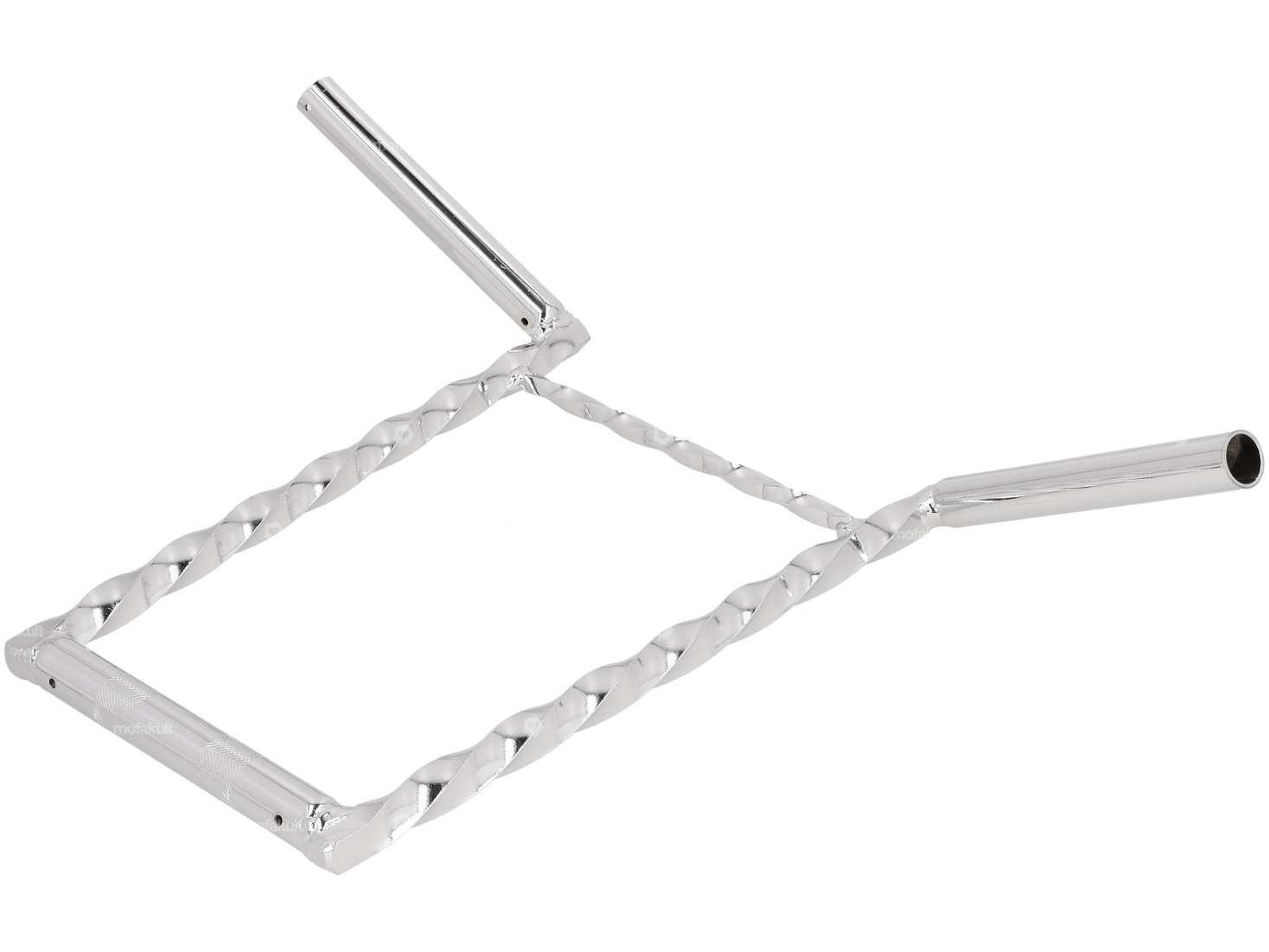 Guidon plaque de fourche 35 cm tourné avec entretoise chrome Carousel Image 2