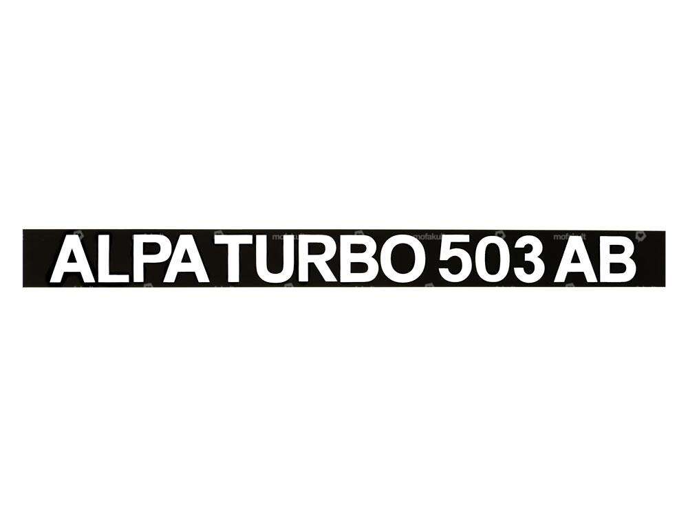 Autocollant "Alpa Turbo 503 AB" carénage latéral 280 x 25 mm Carousel Image 1