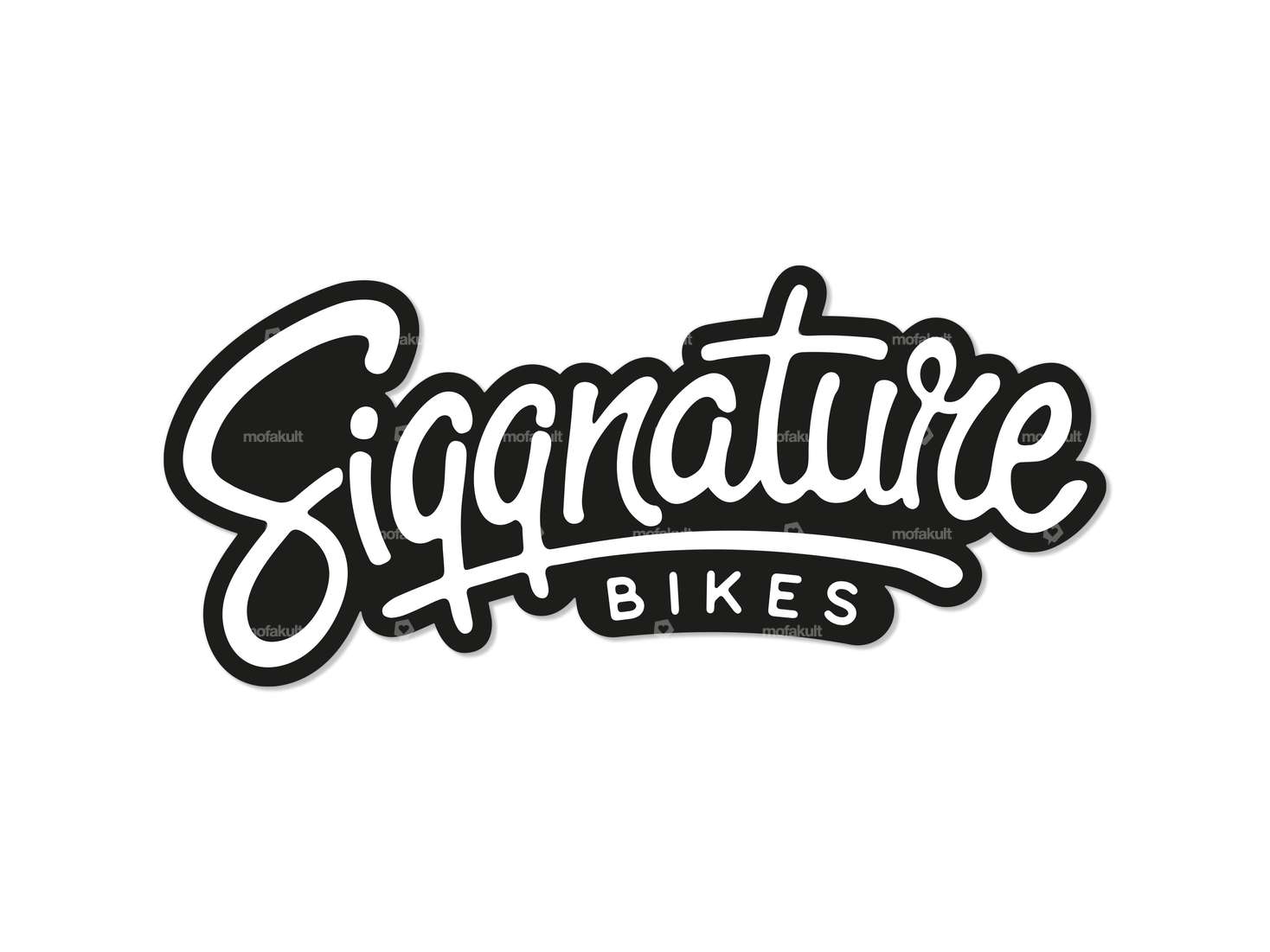 Autocollant Siggnature "Siggnature Bikes" 120 x 50 mm noir Carousel Image 1