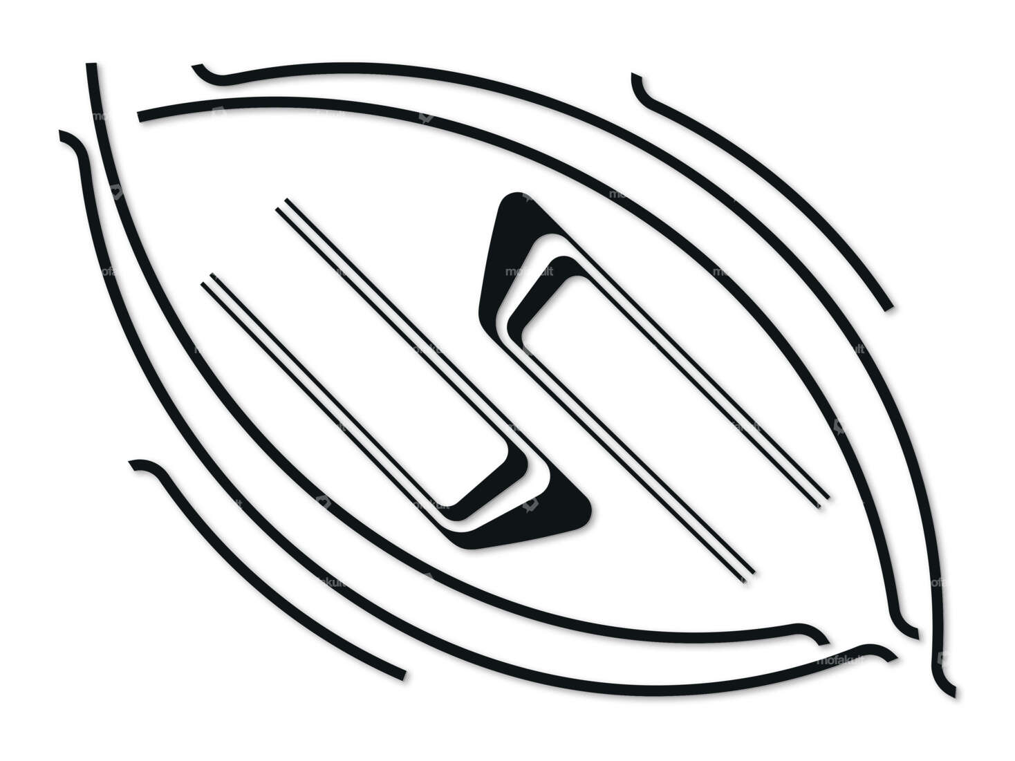 Kit d'autocollants pour réservoir et garde-boue noir | Piaggio Ciao PX Carousel Image 1