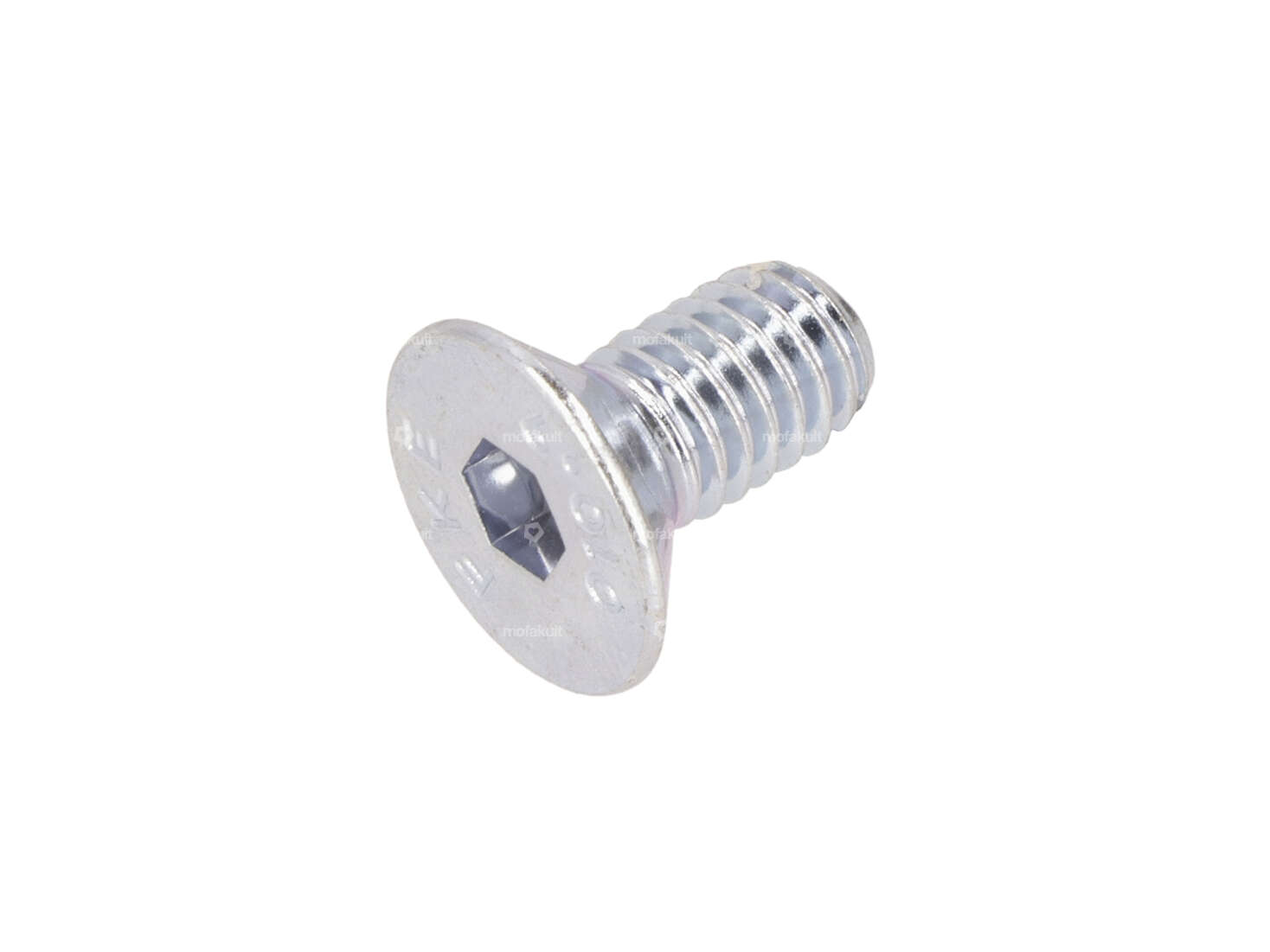 Screw M6x12 countersunk head hexagon socket, galvanized (10.9 strength) Carousel Image 1