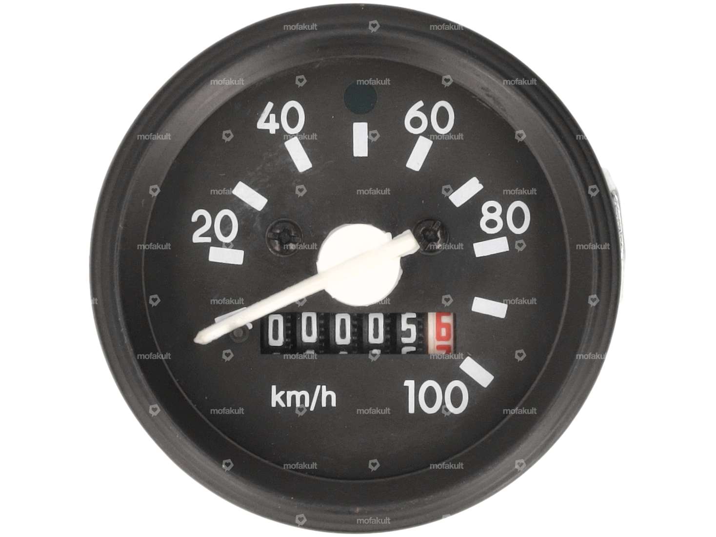 Tachymètre 100 km/h Ø 60 mm éclairé noir Carousel Image 2