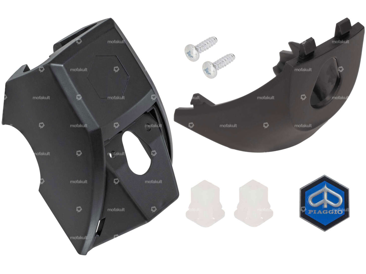 Lock cover set black | Piaggio Ciao PX Carousel Image 1