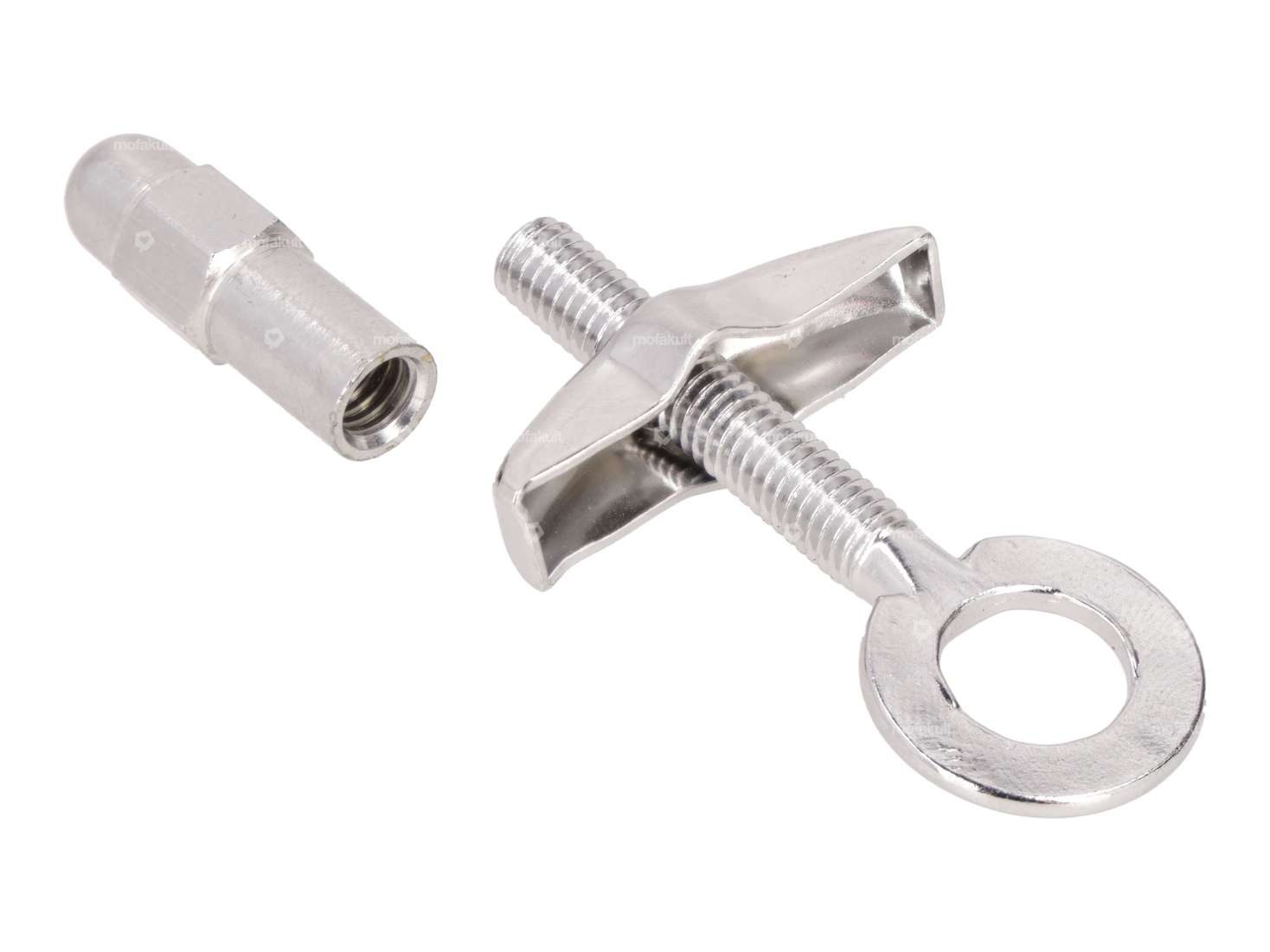 Tendeur de roue Ø 11 mm M6 Tôle de guidage Écrou spécial droit galvanisé Carousel Image 2