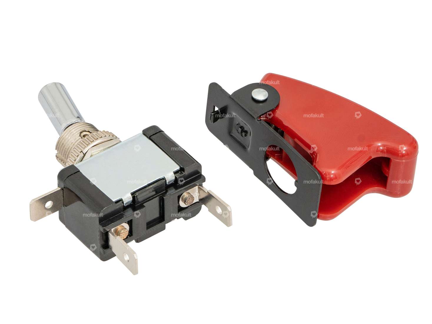 Interrupteur à bascule (ON-OFF) 12 mm avec capuchon de sécurité Carousel Image 2