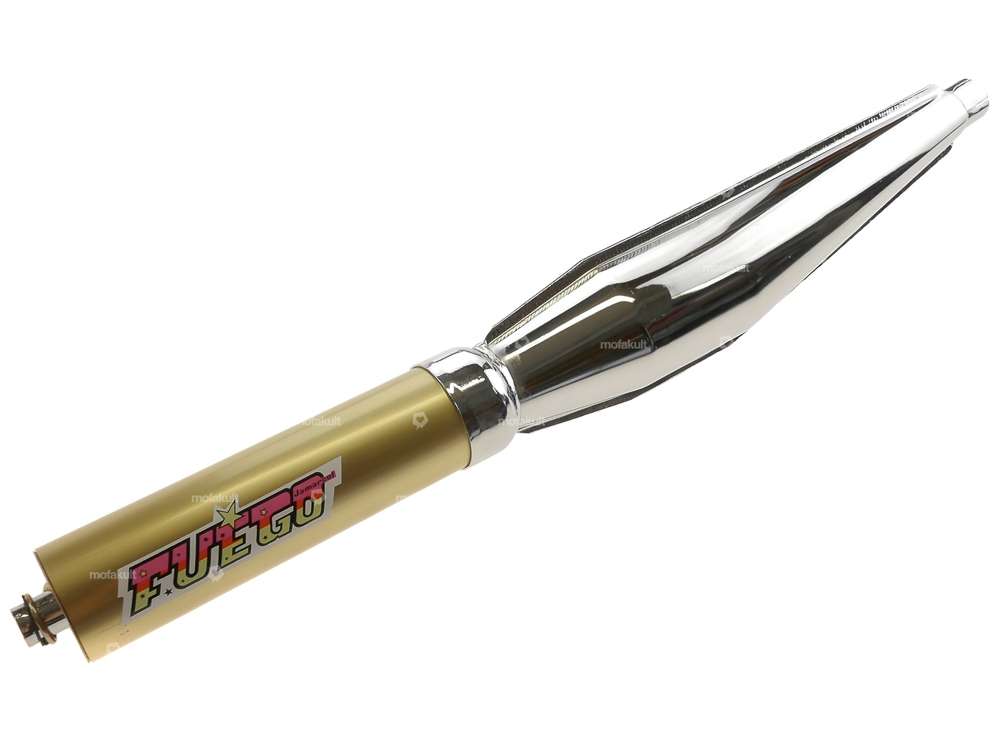 Jamarcol Fuego muffler 28 mm chrome / gold Carousel Image 1