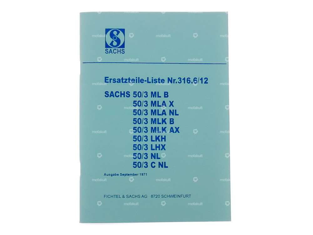 Ersatzteil-Liste | Sachs 50/3 ML, MLA, MLK, LKH, LHX Motor Carousel Image 1
