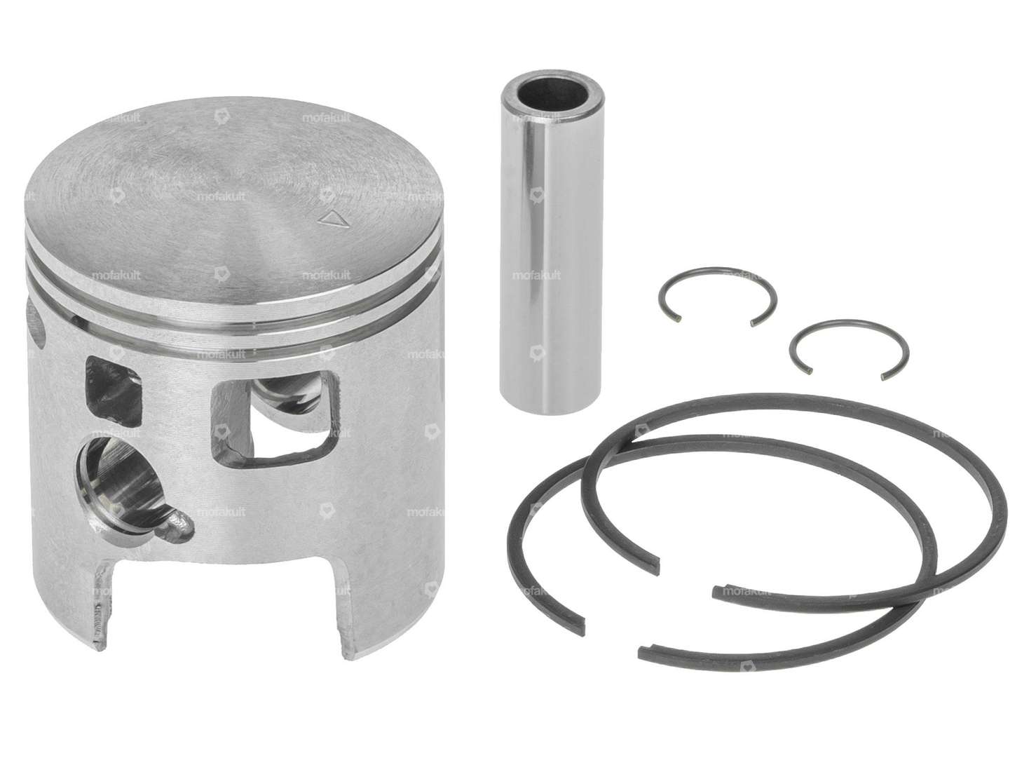 Malossi pistons 46.5 mm (12 mm KoBo) | Piaggio Ciao, SI, Bravo, Boxer Carousel Image 1