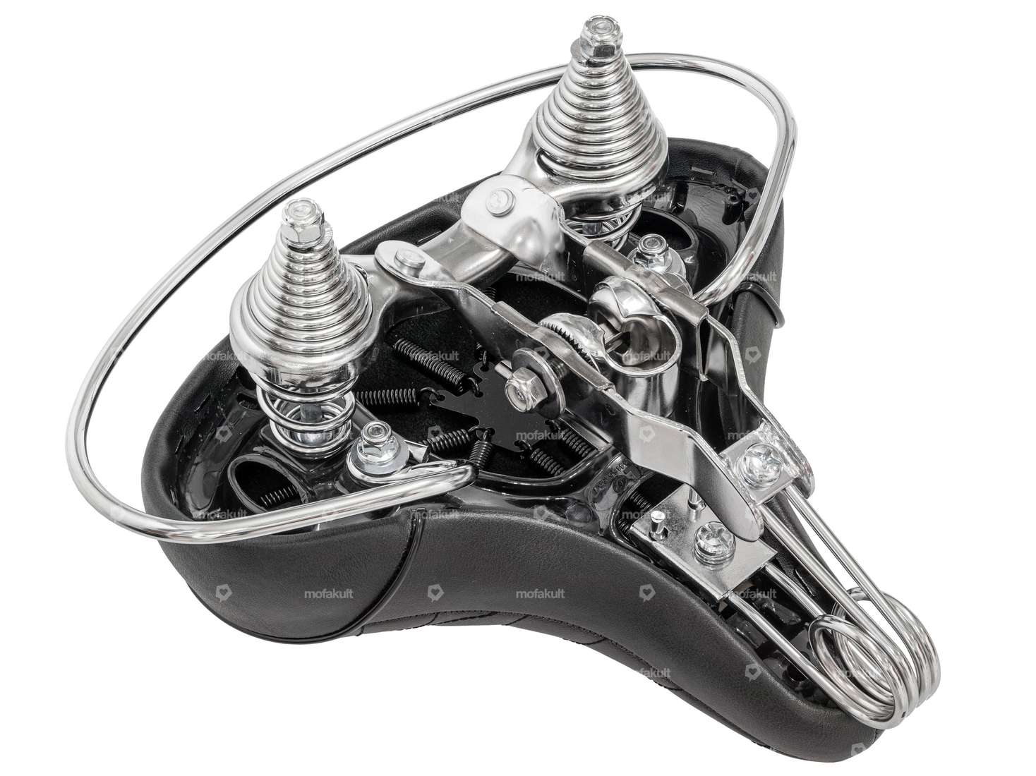 Selle Diamond à ressorts en tonneau noir Carousel Image 4