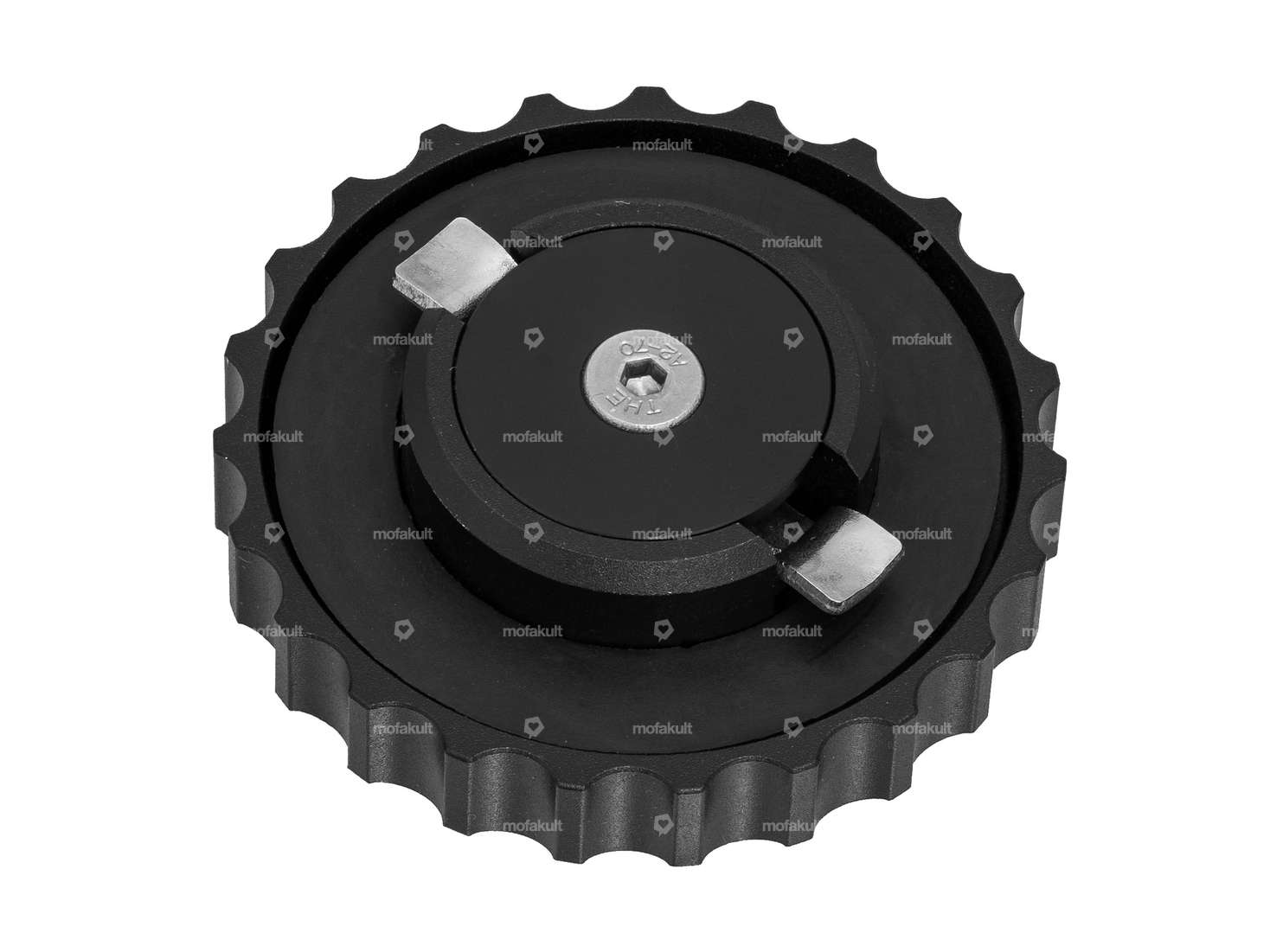 66HEROES Bouchon de réservoir "Puch" baïonnette 40 mm noir Carousel Image 2