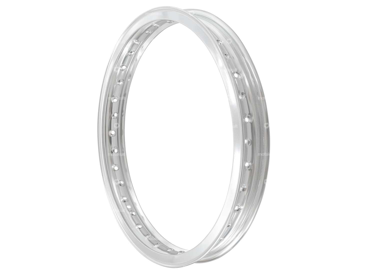 Anneau de jante 1.60 x 17" (55 mm) alu argent anodisé grands trous de tétons Carousel Image 1