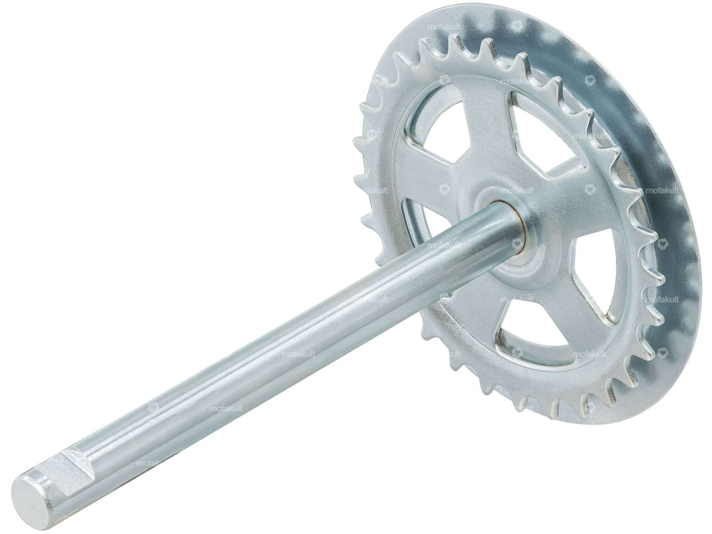 Pedal axle 28 T. keyway galvanized (B-quality) | Piaggio Ciao Carousel Image 2