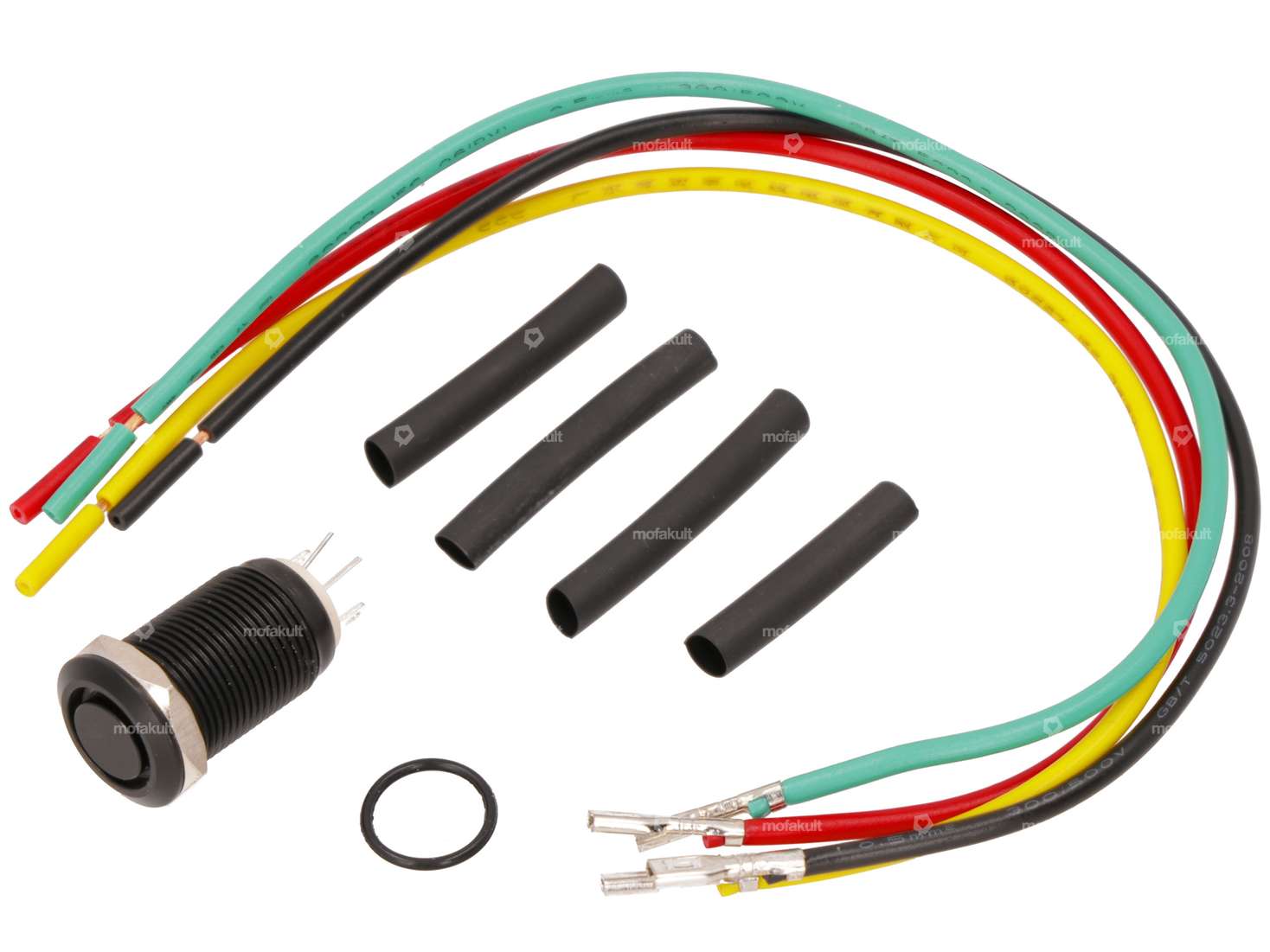 GPO pressure switch set Ø12 mm with LED flat head Carousel Image 1
