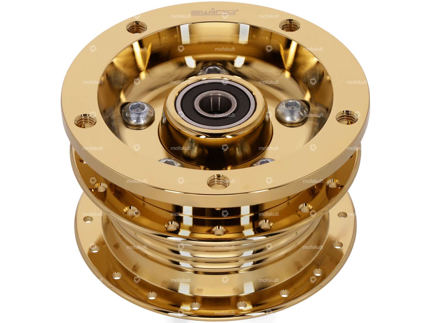 swiing® ingenious Moyeu de roue jante à rayons avec frein à disque or Carousel Image 1