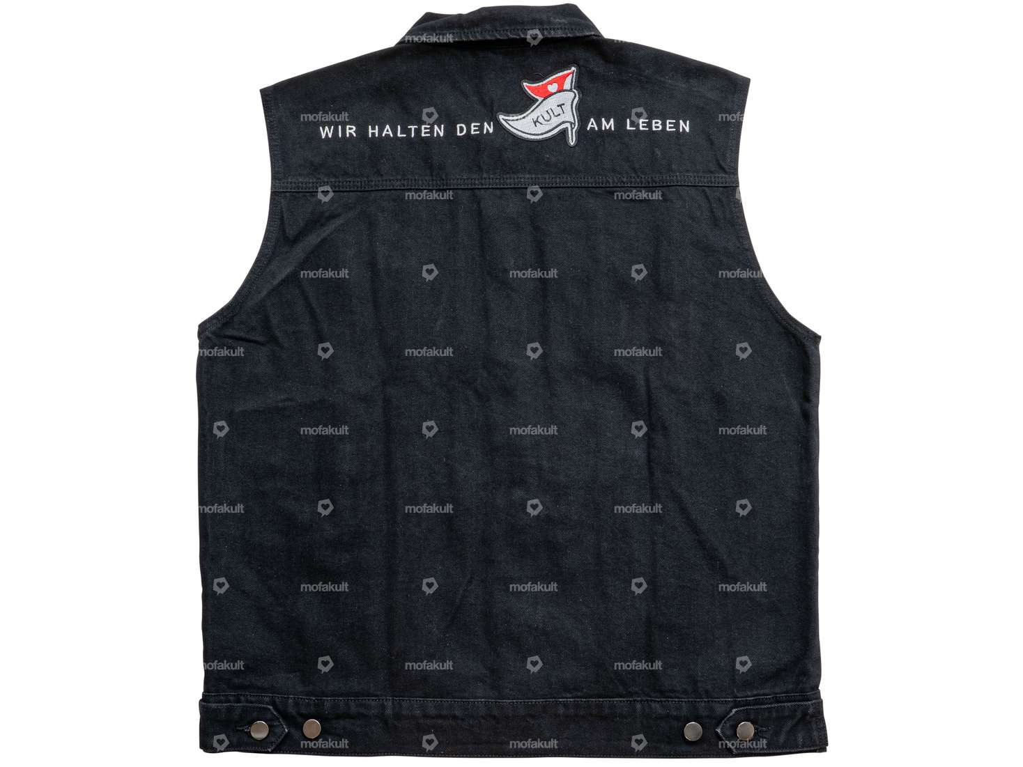 mk-Merch Gilet en jean noir (S - XXL) Carousel Image 2