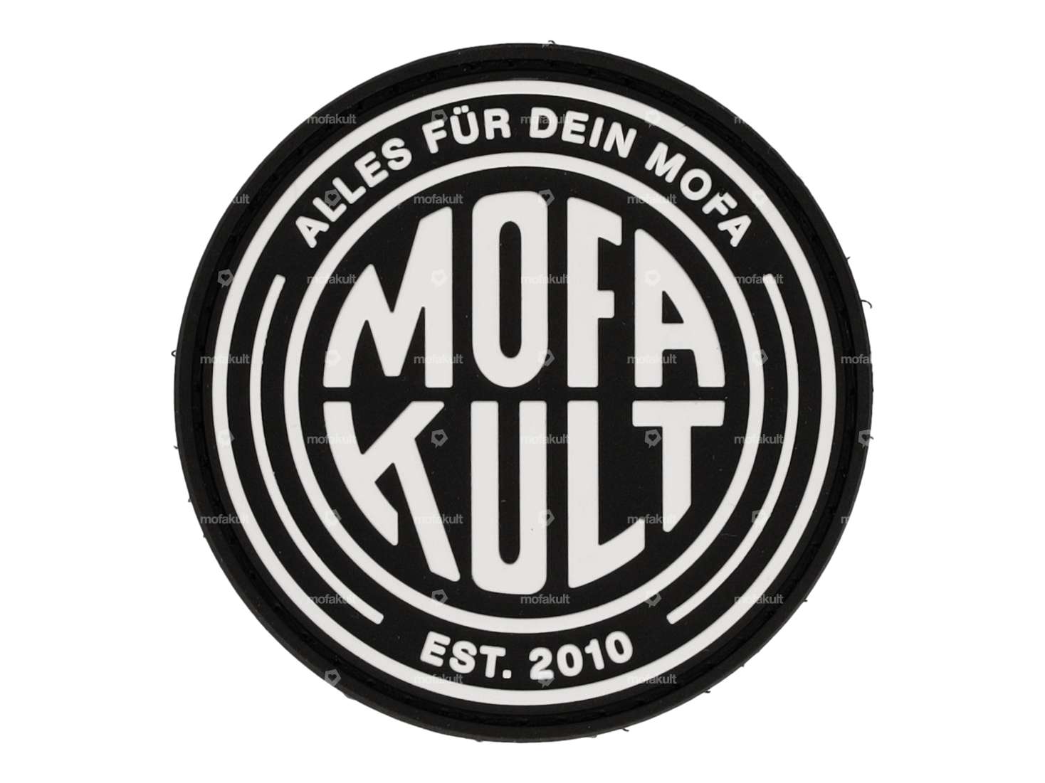 mk-Merch Klett-Patch «MOFAKULT» Gummi rund Carousel Image 1