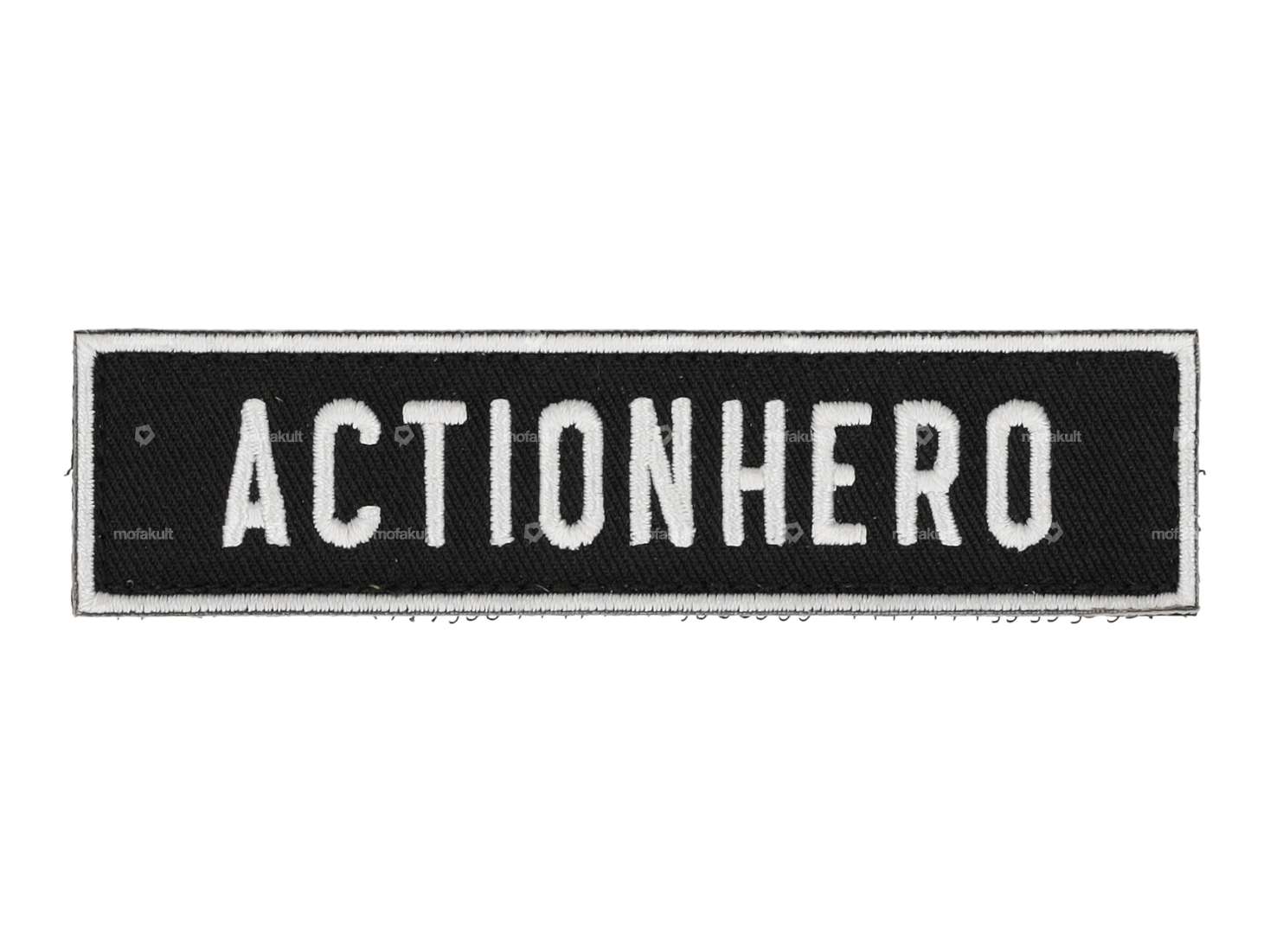 mk-Merch patch "AKTIONHERO" black Carousel Image 1