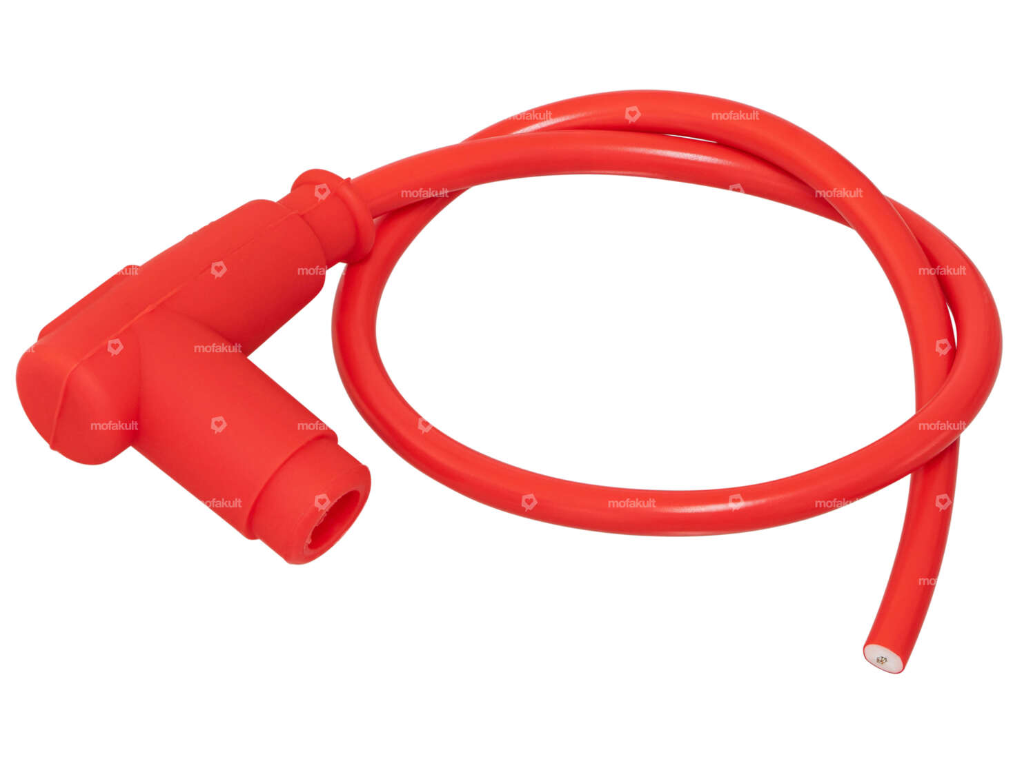 Zündkerzenstecker mit Kabel rot / 5 kΩ entstört Carousel Image 1