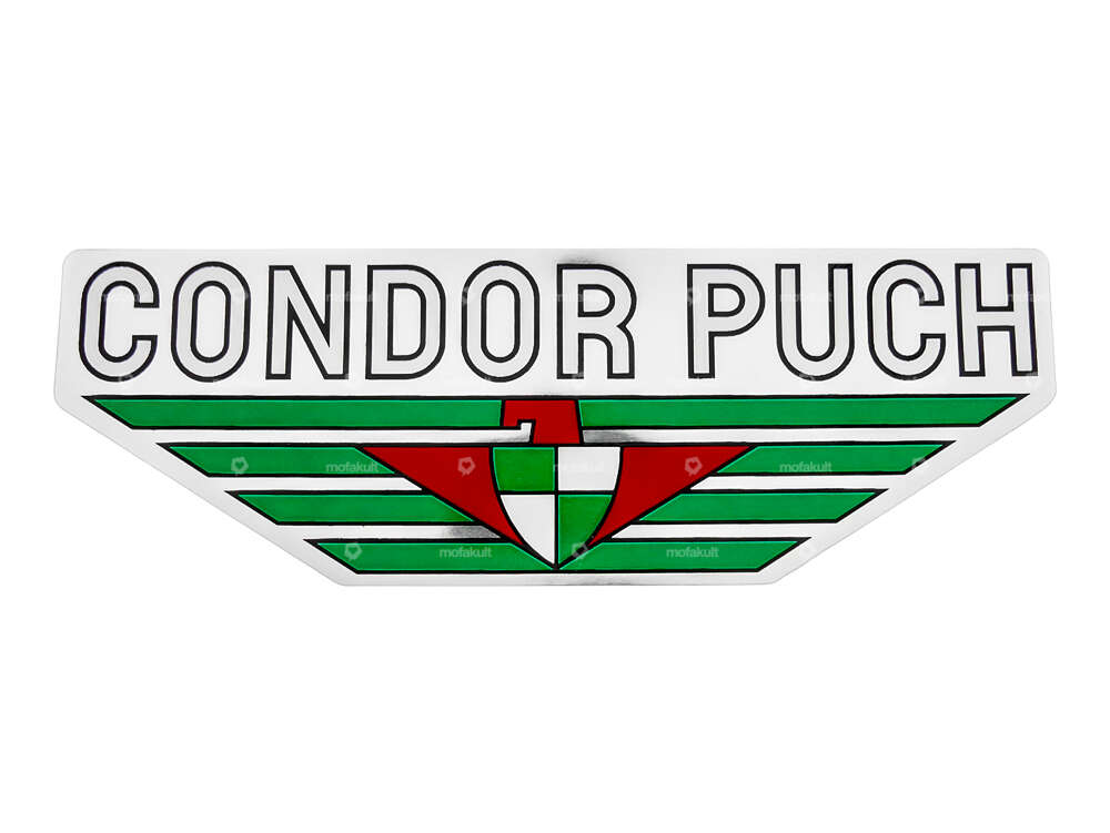 Condor Puch Aufkleber Tank Velux Chrom Carousel Image 1