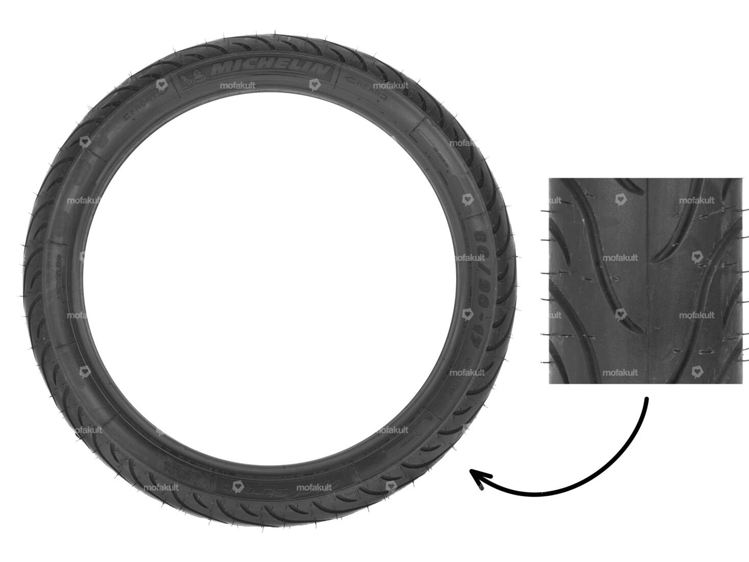 Pneu Michelin 80/90 x 17" Pilot Street Semi-Slick Carousel Image 1