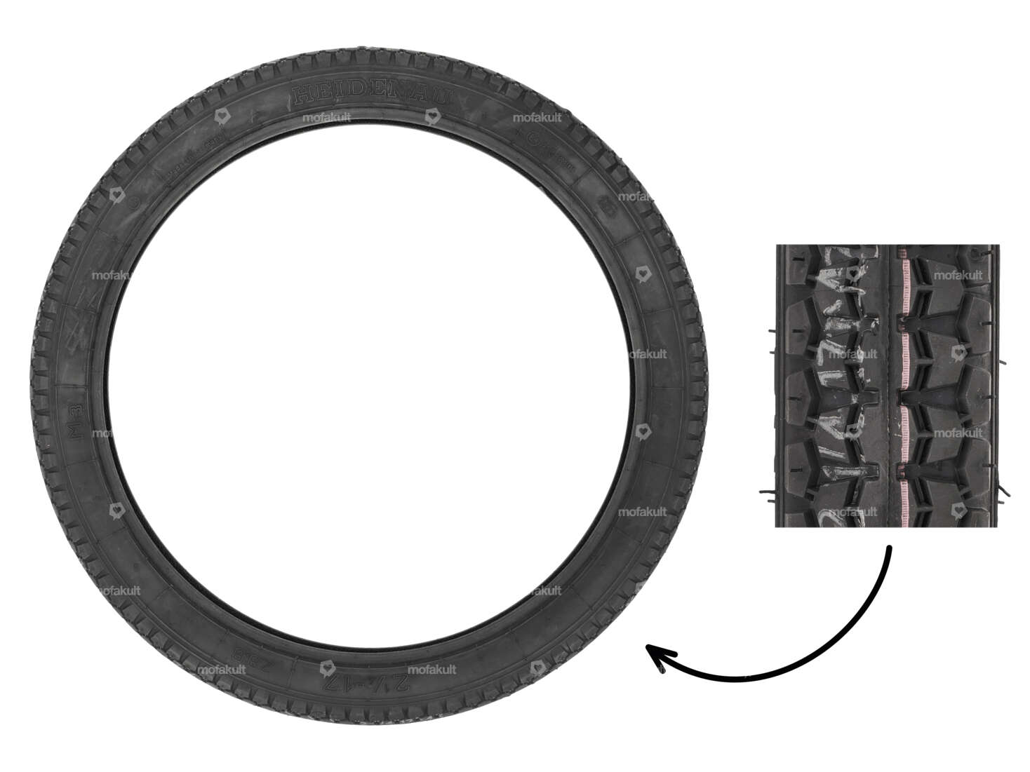 Heidenau 2.25 x 17" Reifen M3 Allround Carousel Image 1