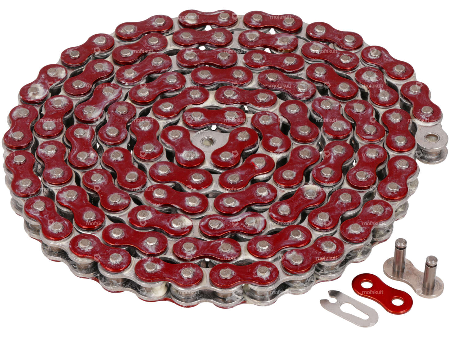 Chaîne d'entraînement CYC rouge métallique 415H (renforcée) 128L Carousel Image 1