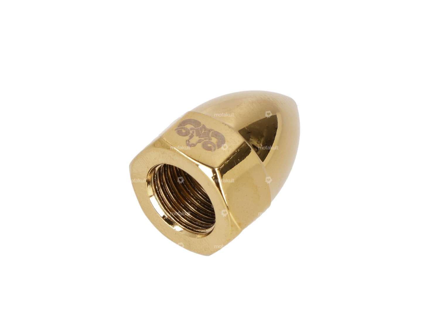 66HEROES Bullit M10x1 Spitzmutter (Radmutter) gold Inox Carousel Image 2