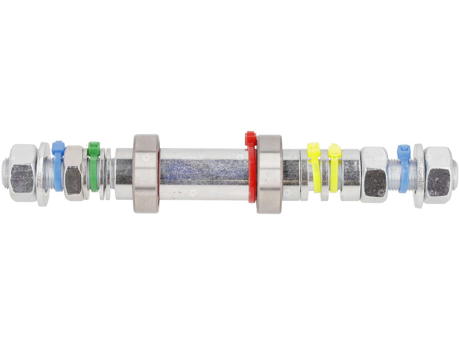 swiing® ingenious wheel axle with bearing conversion kit spoke hub front | Puch Carousel Image 1