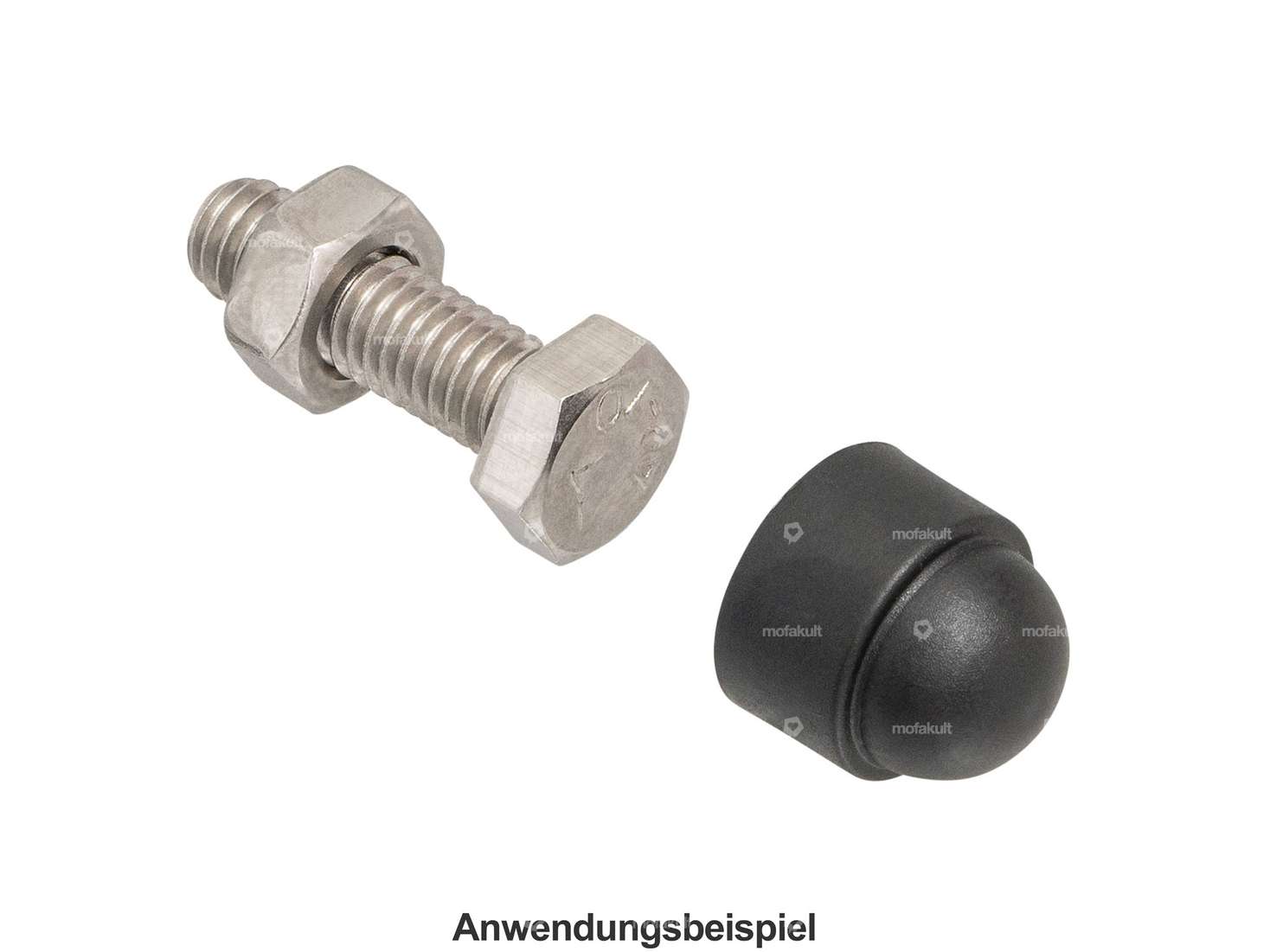 Cover cap external hexagon M10 black Carousel Image 3