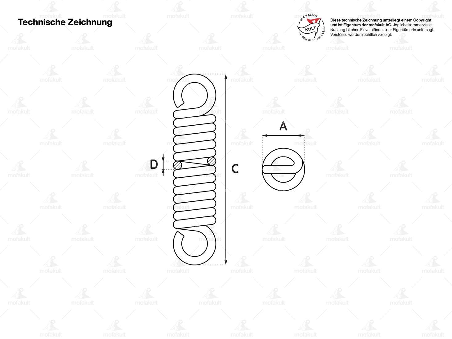 Feder Ø 3.5/18.5 x 91.5 mm Carousel Image 2