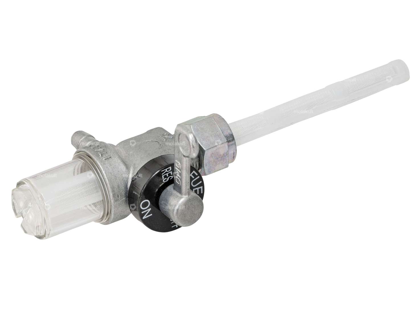 OMG fuel tap vertical M12x1 (union nut) rear outgoing filter chamber plastic Carousel Image 2