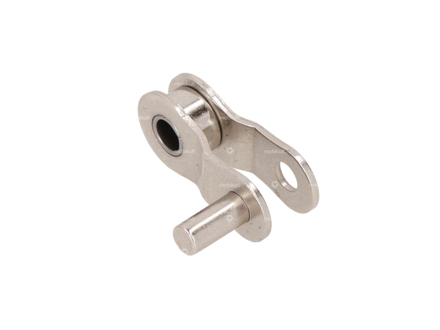 Wippermann cranked link 1/2 x 1/8" nickel-plated pedal chain Carousel Image 2