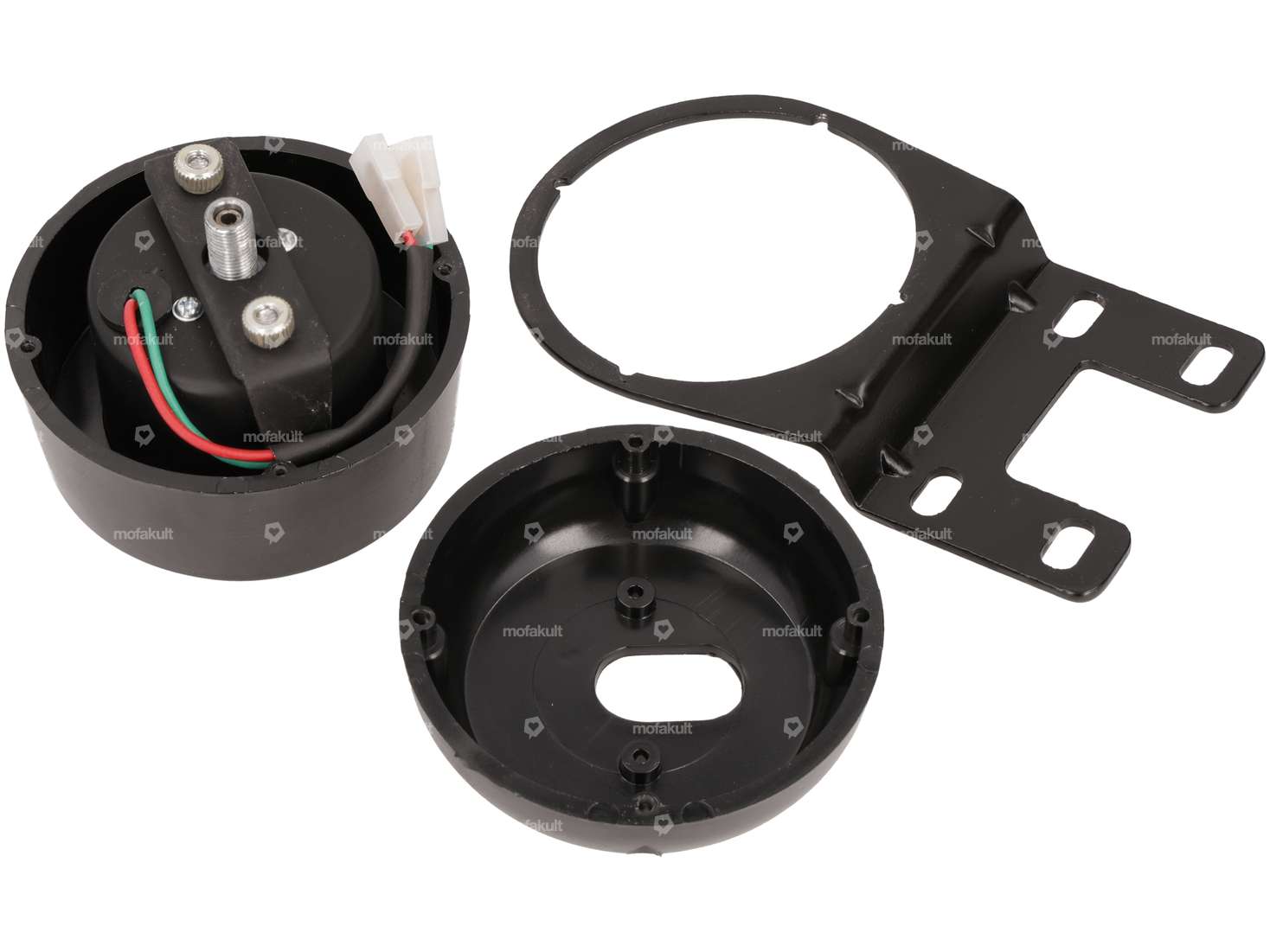 Tacho mit Halterung Ø 60 schwarz Carousel Image 3