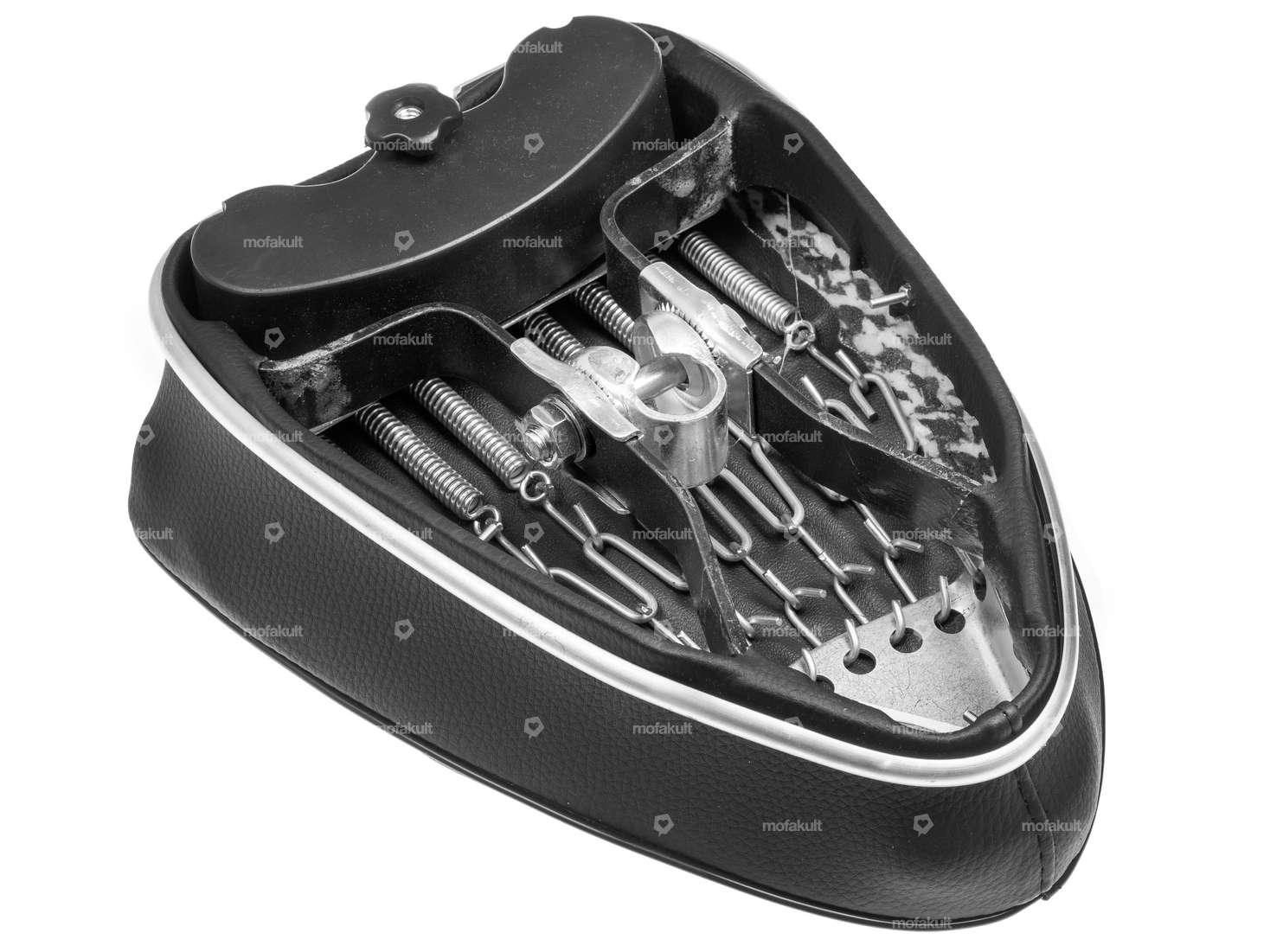 Banc pour cyclomoteurs avec suspension et boîte à outils (qualité 1A) Carousel Image 3